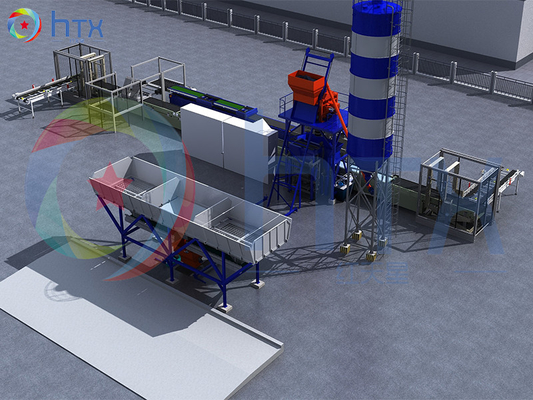 Mini mobiele batchinstallatie Automatische natgegoten cementbetonprocesmachines