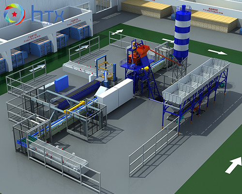Voorgewerkte automatische vloertegelmachine Productielijn van kunststeen 220V