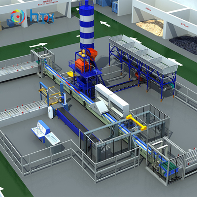 Volledig automatische productielijn voor hekpanelen Machine voor het maken van kunststeen
