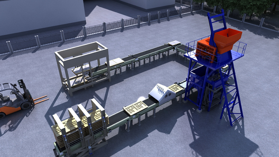 De automatische Concrete het Doseren Productielijn van de Machine12.7kw Kunstmatige Steen